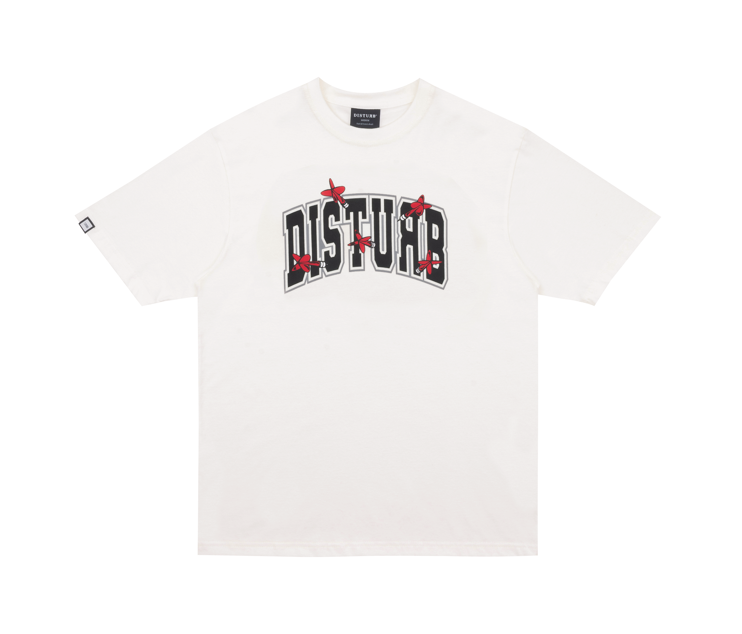 DISTURB - Camiseta College In Off-White
